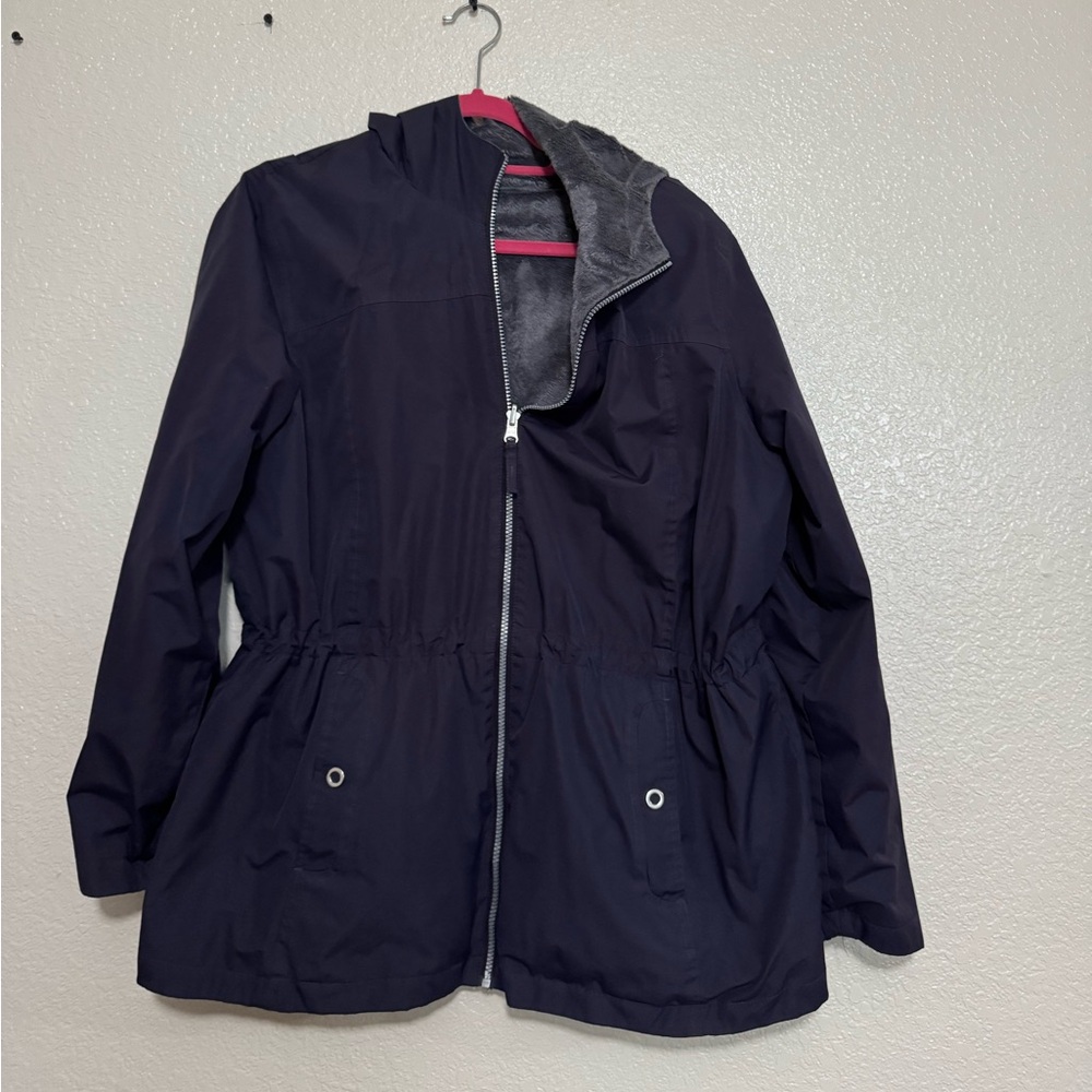 Women's Reversible Purple Water-Resistant Warm Jacket